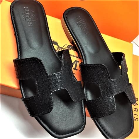 hermes slippers crocodile